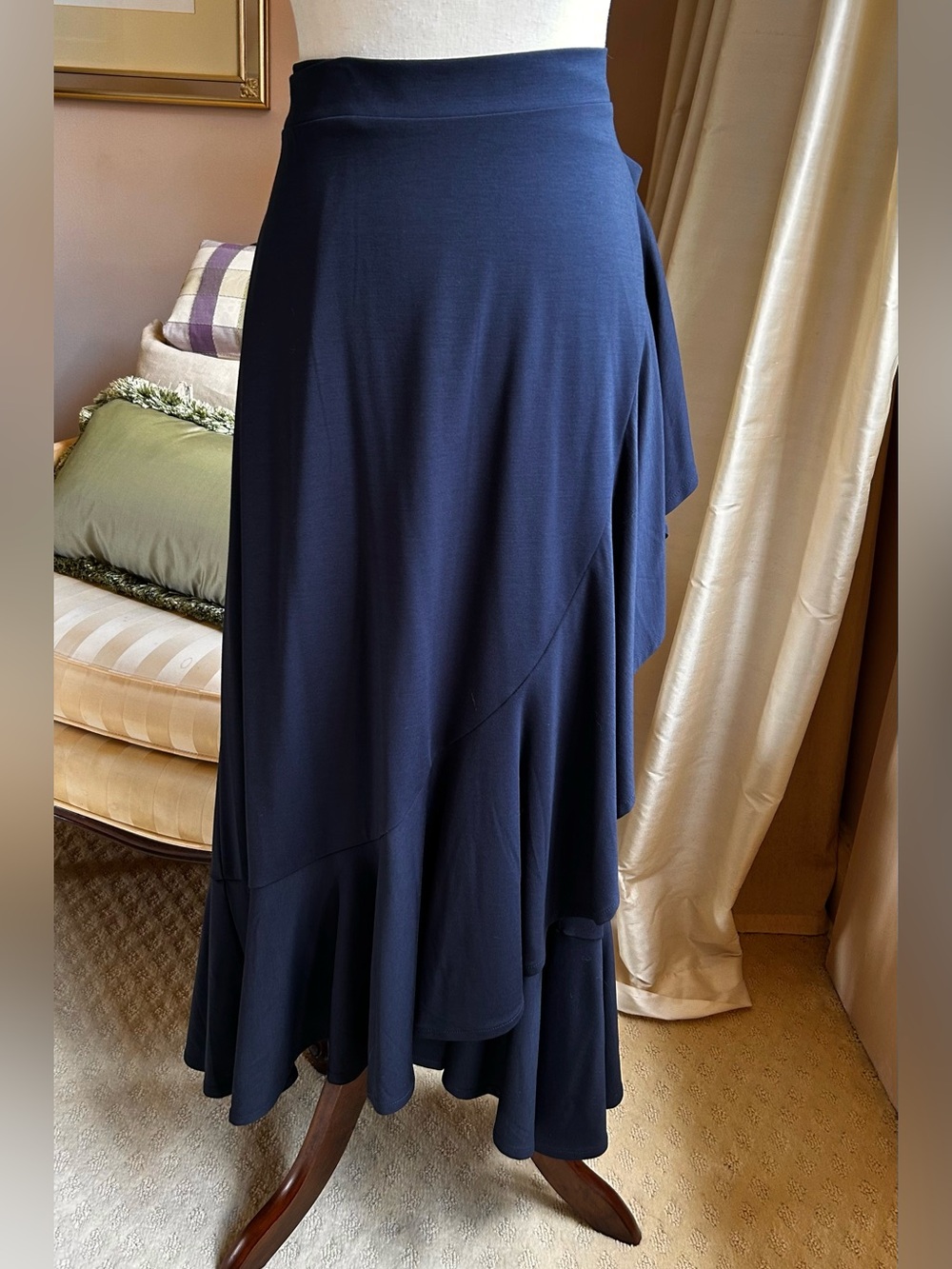 BNWT Banana Republic Matte Jersey Ruffled and Wrapped Bias Skirt